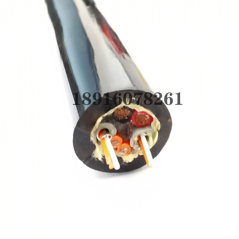 TPU电源2/3芯+RS485/网线加柔性光纤复合线 聚氨酯抗拉水密脐带缆