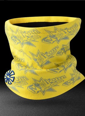 屲牌【wa】多用途0043S 星印花抓绒滑雪跑步脖套保暖护脸针织冷帽