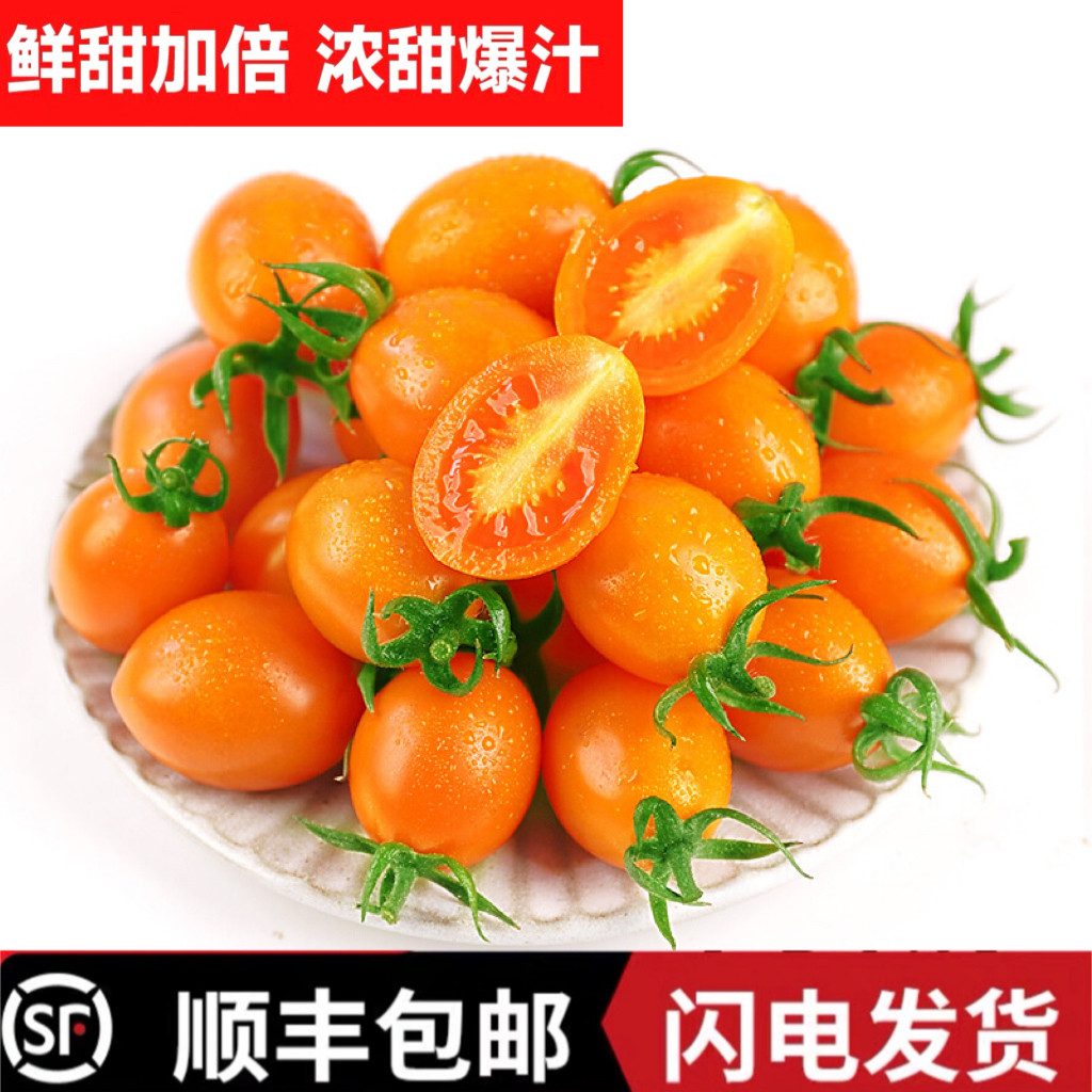 新鲜西红柿黄金小番茄5斤孕妇水果自然熟玲珑千禧蔬菜黄色圣女果,水产肉类/新鲜蔬果/熟食,番茄,淘宝优惠券,粉丝福利购,淘宝优惠卷