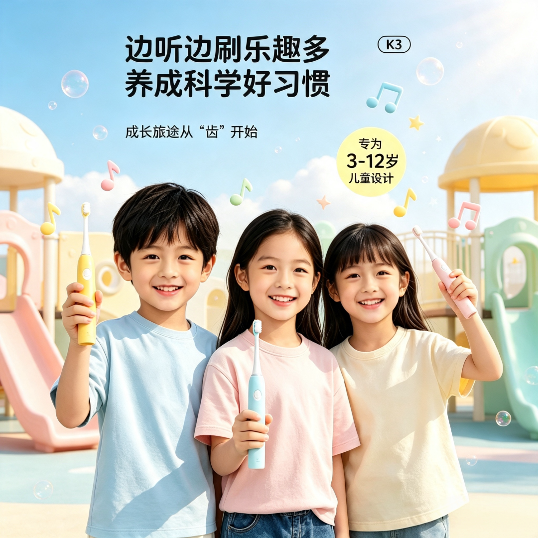更适合孩子用的AI语音电动牙刷
