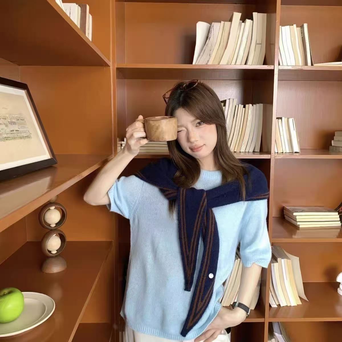 韩国原单秋冬季羊毛三角围巾女保暖拼色小围脖软糯百搭保暖小披肩