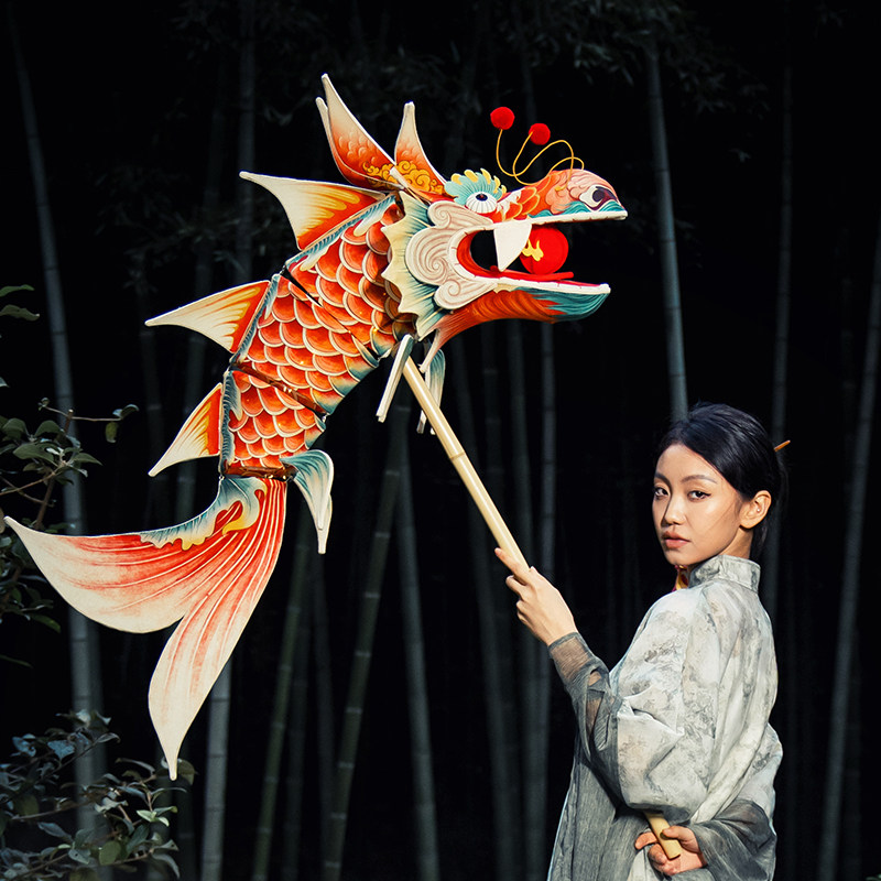 德寿宫文创王的手创 鳌鱼灯笼2024春节花灯手工diy编古风高端龙灯