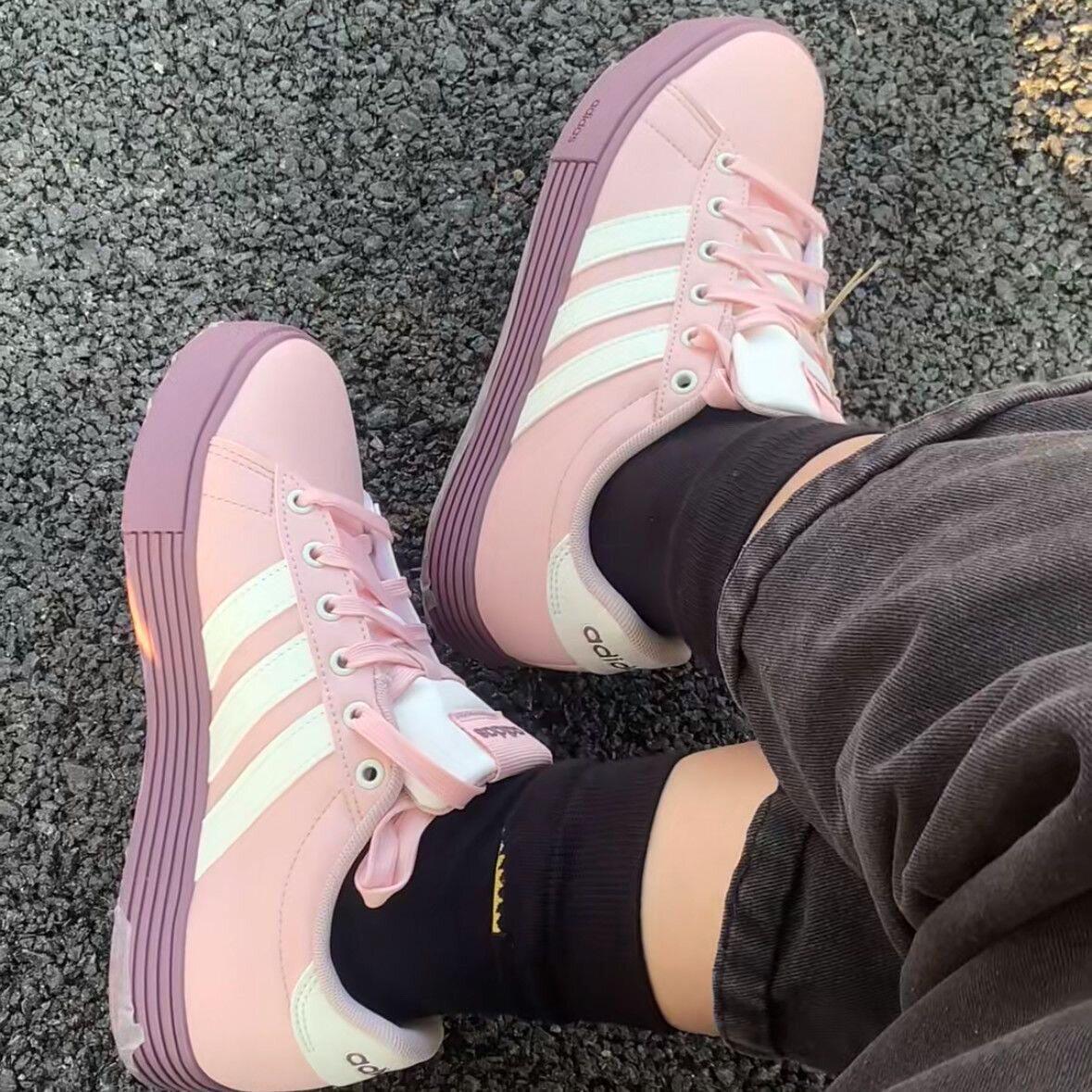 ADIDAS/阿迪达斯可爱女鞋板鞋  Daily秋季新款学生厚底时尚休闲鞋