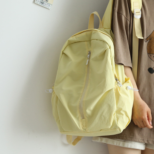纯色双肩包女旅游轻便背包女2025新款 双肩书包女大学生双肩背包