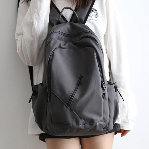 男女书包电脑包登山包纯色双肩包