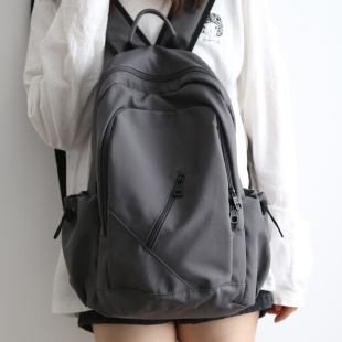 NR高级灰大容量背包男双肩包女书包初中女生轻便登山旅游双肩背包