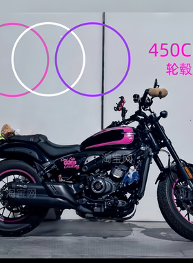 摩托车改装贴花适用春风450CLC轮毂圈个性轮胎贴膜紫罗兰色防水