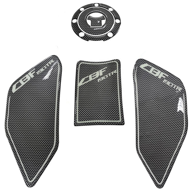 适用于本田CBF190TR油箱保护侧面鱼骨加油盖个性防水碳纤色软胶贴