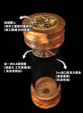 鸣虫亚克力蝈蝈罐徐一舟竹蛉活体过冬宠物用具S154蜜蜂归巢35*117