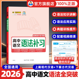 2026新版世纪金榜高中语文语法补习专项训练 高一高二高三语文现代汉语实词虚词古代汉语通假字文言句式训练高中教辅资料练习册