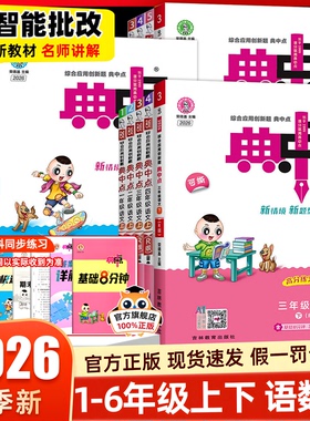 2026春小学典中点人教版一二三四五六年级下册上册语文数学英语北师大版苏教青岛版同步训练教辅资料练习册提优训练荣德基一课一练