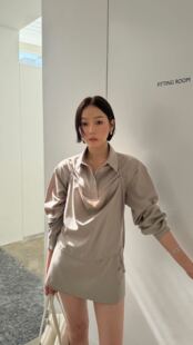 裙裤 韩系气质纯色吊带背心衬衫 两件套女 新款 waitmore2026年春季