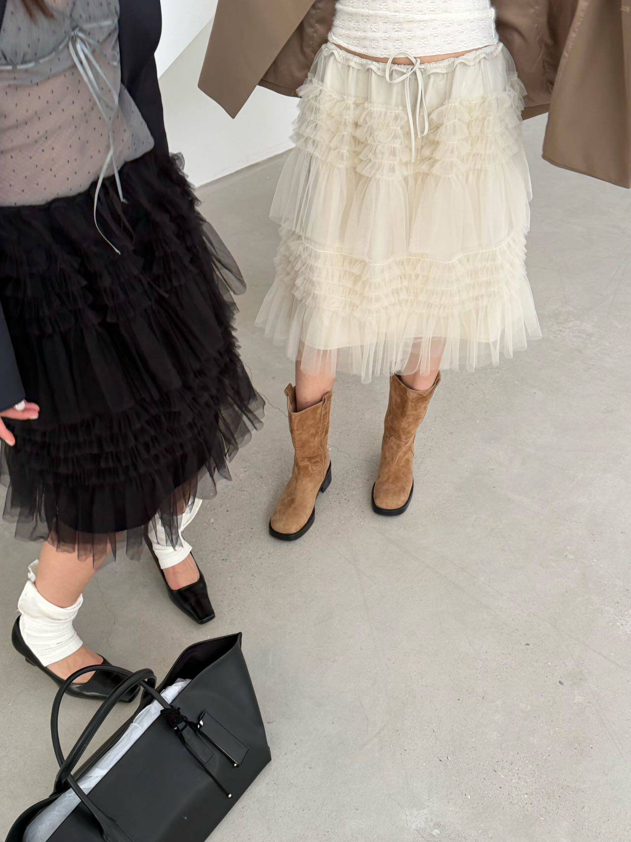 waitmore2026春夏高级感多层网纱半身裙女温柔蓬蓬蛋糕裙少女中裙