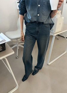 widelia复古水洗直筒牛仔裤女高腰2025春季宽松显瘦拖地百搭长裤