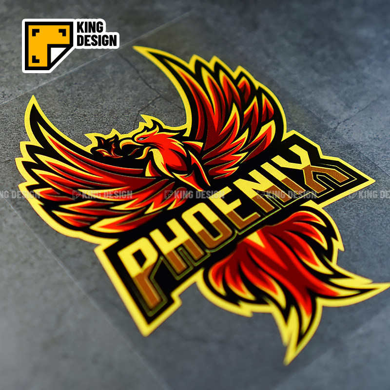 国王车贴 神奇宝贝宝可梦凤凰王个性车贴 原创防水反光划痕覆盖贴