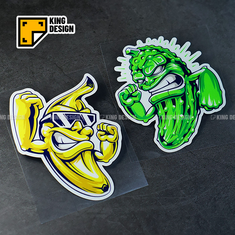 国王车贴 jdm邪恶香蕉车贴 趣味汽车后窗贴油箱盖机车防水反光贴