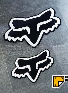 国王车贴 FOX狐狸头卡通贴纸改装汽车自行车摩托车沙滩车反光车贴