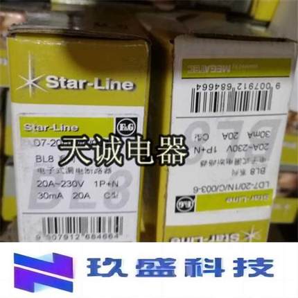 Star-Line F&G断路器 D7-20/1N/C/003-6 A004222 20A-230V 0.03A