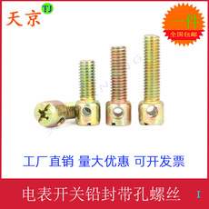 Винт 铅封螺丝 电表螺丝 封表螺钉 带孔螺丝 m3