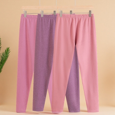 秋冬季磨毛德绒睡裤女长裤加厚保暖高腰家居裤简约宽松大码可外穿