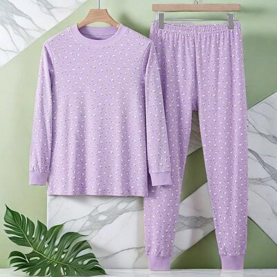 纯棉中领宽松春秋女士线裤