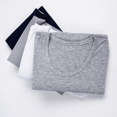 莫代尔秋衣男士圆领薄款