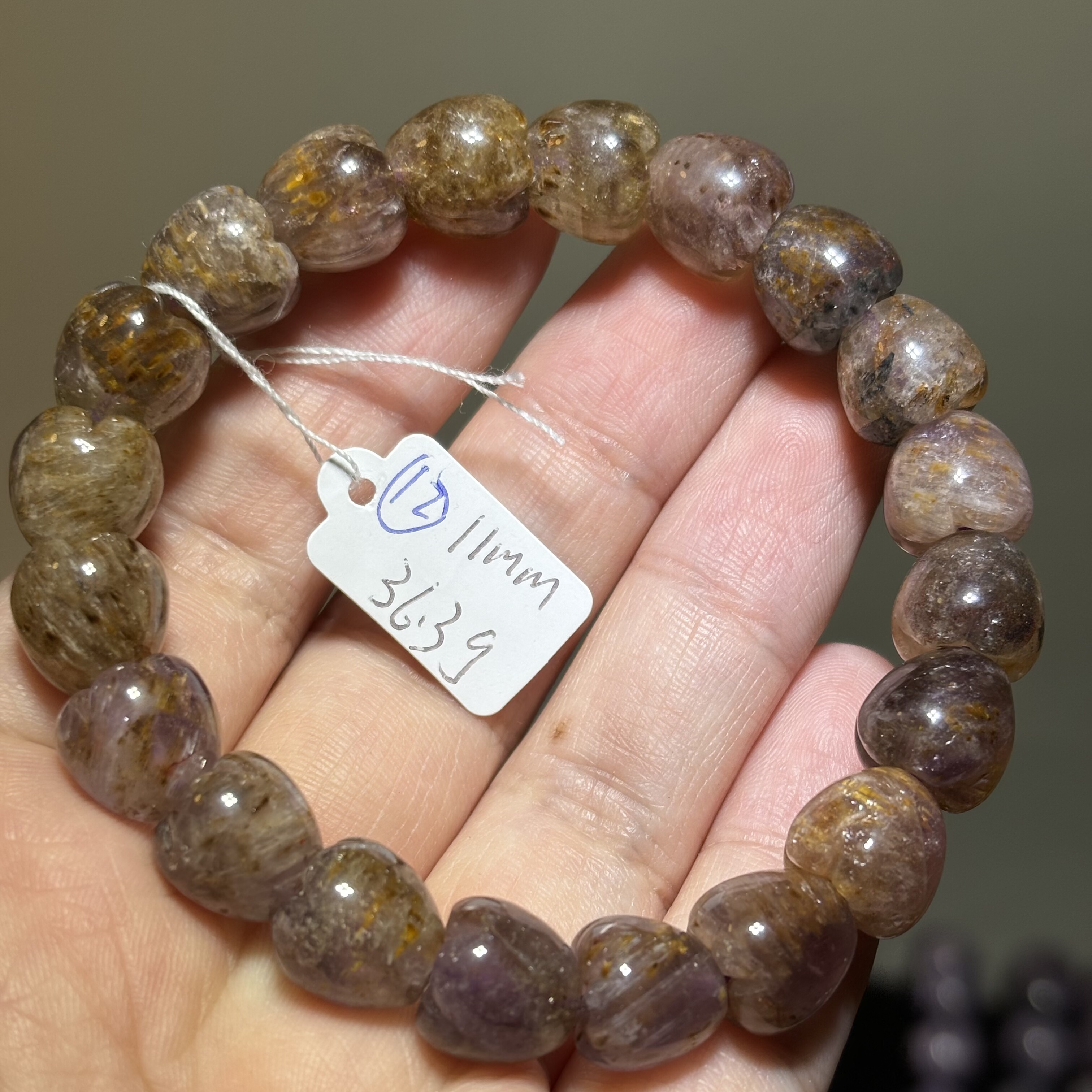 天然水晶黑极光紫极光 手链极光23手链含有23种矿物    一物一图