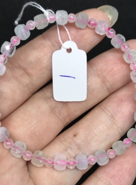 天然糖果色摩根石方糖刻面手链 小珠水晶手链 女款礼物 一物一图