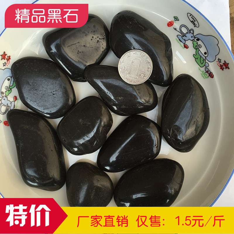 黑色鹅卵石高抛光纯天然鹅卵石黑色雨花石鹅软石鱼缸石庭院铺地石