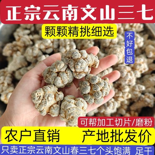 云南田七中药材免费磨粉文山三七