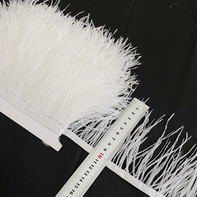 装饰羽毛流苏鸵鸟毛布边礼服舞台 裙边服装布料DIY手工配件包邮