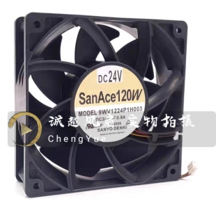 9WV1224P1H003/001/三洋24V 0.8A 全新12CM4线日本散热风扇铝框
