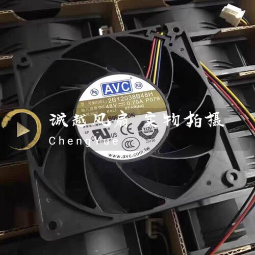 AVC 2B12038B48H/U/M 12CM 12038 48V 4线PWM调速风扇2B12038B48S