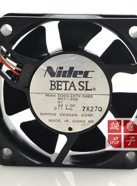 Nidec D06G-24TH04BS 6020 6CM 24V 0.11a 打印机变频器/电源风扇