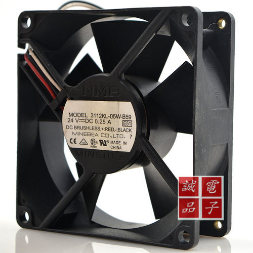 原装NMB 3112KL-05W-B59 24V 0.25A 8CM 8032 变频器 双滚珠 风扇