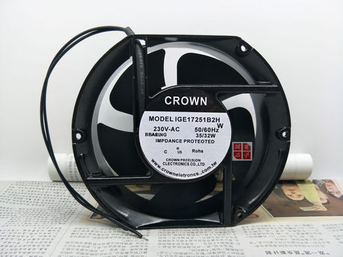 原装 CROWN 220V 17251 IGE17251B2H 17cm 35W 轴流风机 散热风扇