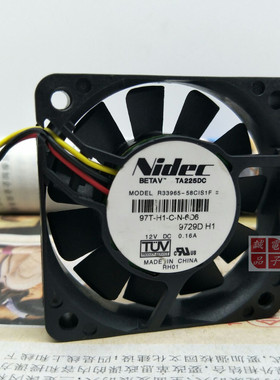 原装正品 NIDEC 6015 R33965-58CIS1F 12V 0.16A 6CM 3线散热风扇