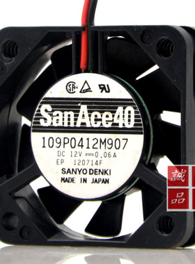 三洋4010 4CM 12V 0.06A 109P0412M907 服务器 机箱 静音散热风扇