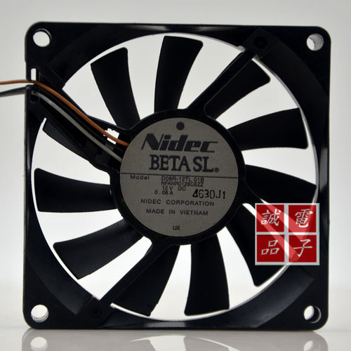 NIDEC尼迪克  D08R-12TL 01B 12V 0.08A 8015 静音投影仪散热风扇