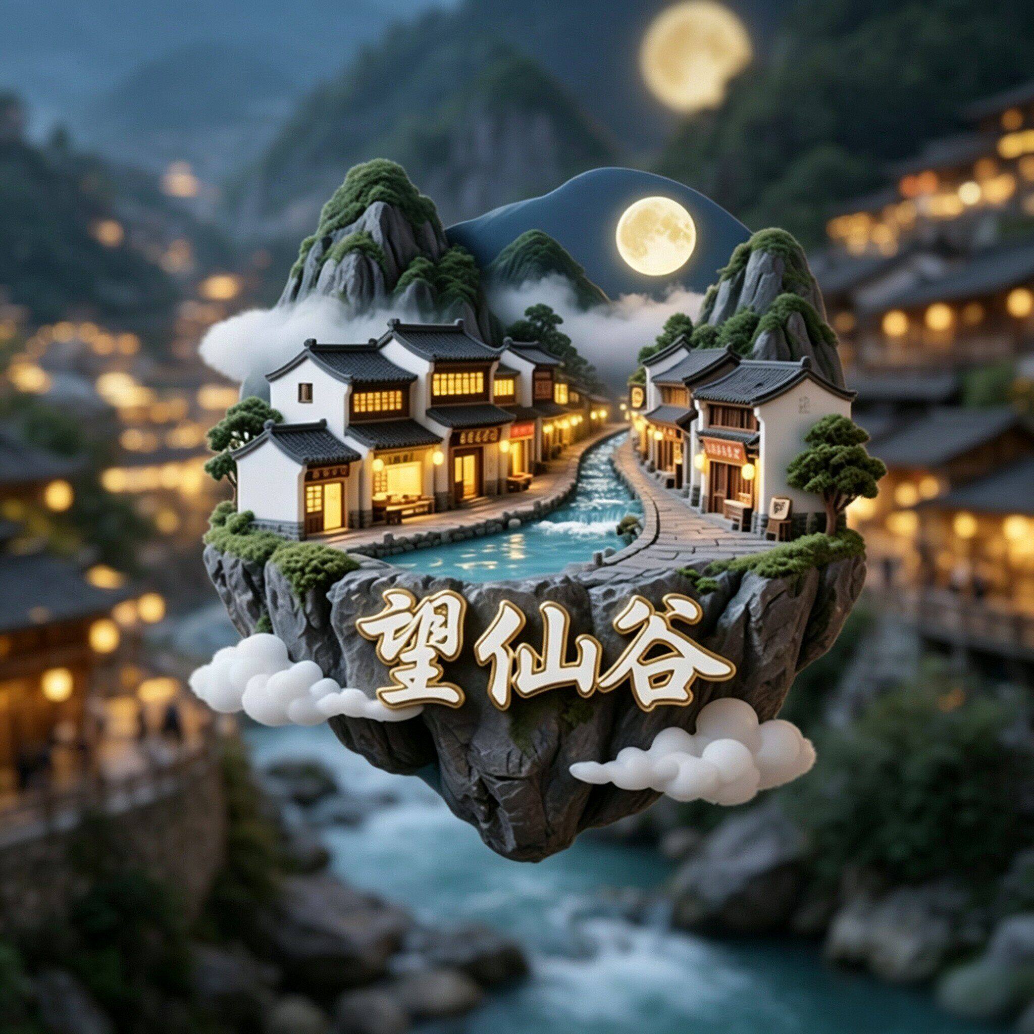 江西望仙谷金属浮雕3D冰箱贴