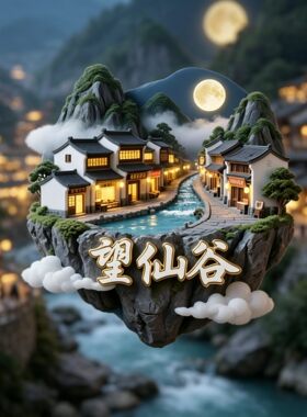 江西望仙谷金属浮雕3D冰箱贴