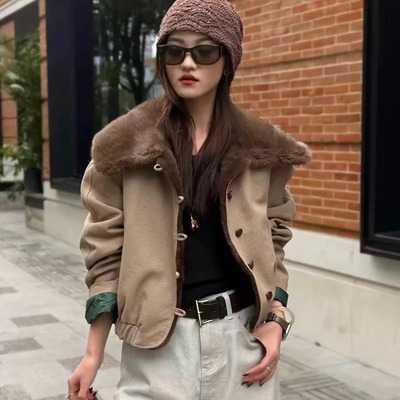 2025冬季高级水貂大毛领羽绒服