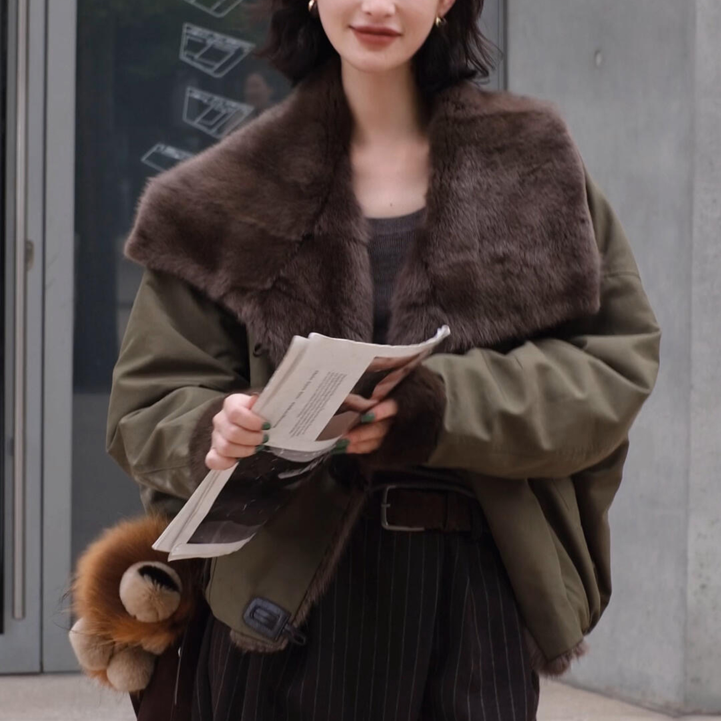 2025冬高级进口青根貂大毛领羽绒服女90白鹅绒皮草外套派克服欧货