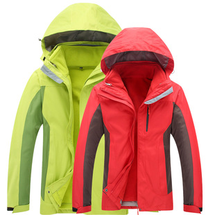 户外外套三合一登山服可拆卸两件套加厚 保暖男女冲锋衣秋冬季