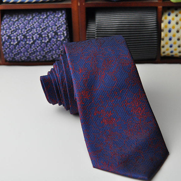 大牌外贸原单真丝男士商务正装领带高端商务深蓝色条纹7cm桑蚕丝