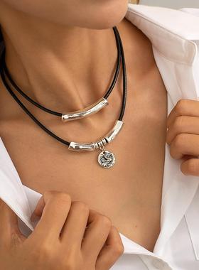 欧美风新款玫瑰花短款锁骨链