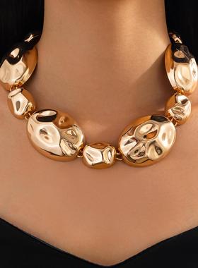 高级感轻奢小众椭圆锁骨链