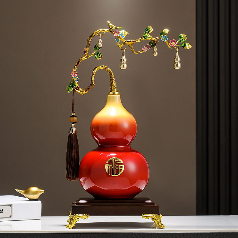 五福临门葫芦摆件客厅招财高档新中式玄关电视柜酒柜办公室装饰品,家居饰品,装饰摆件,淘宝优惠券,粉丝福利购,淘宝优惠卷