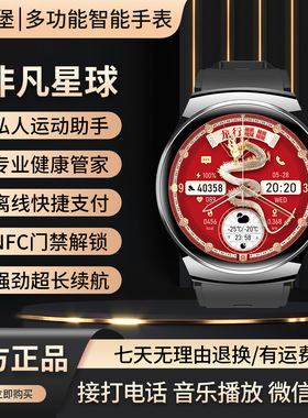 非凡星球淘丁堡多功能智能手表NFC门禁支付宝GPS运动健康通话