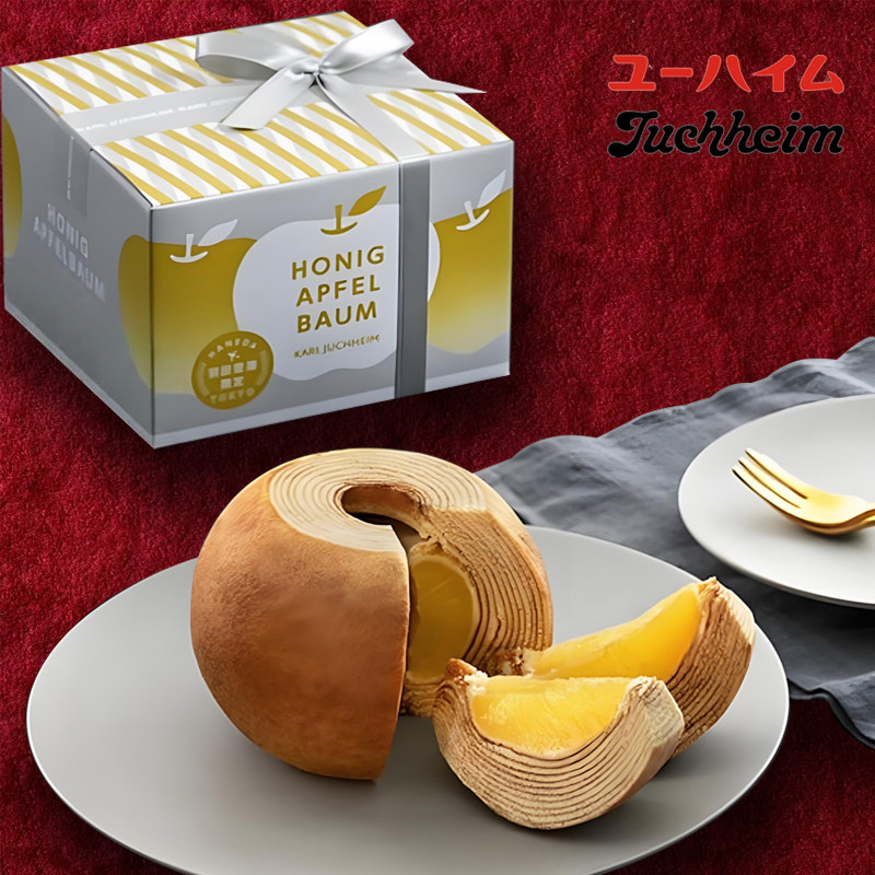 日本羽田机场限定Juchheim神户尤海姆苹果年轮蛋糕圣诞平安夜礼盒